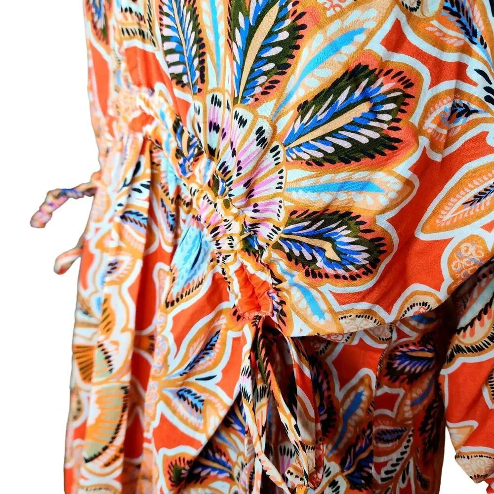 MISA Sari Floral Poplin Balloon-Sleeve Mini Dress - Picture 2 of 12